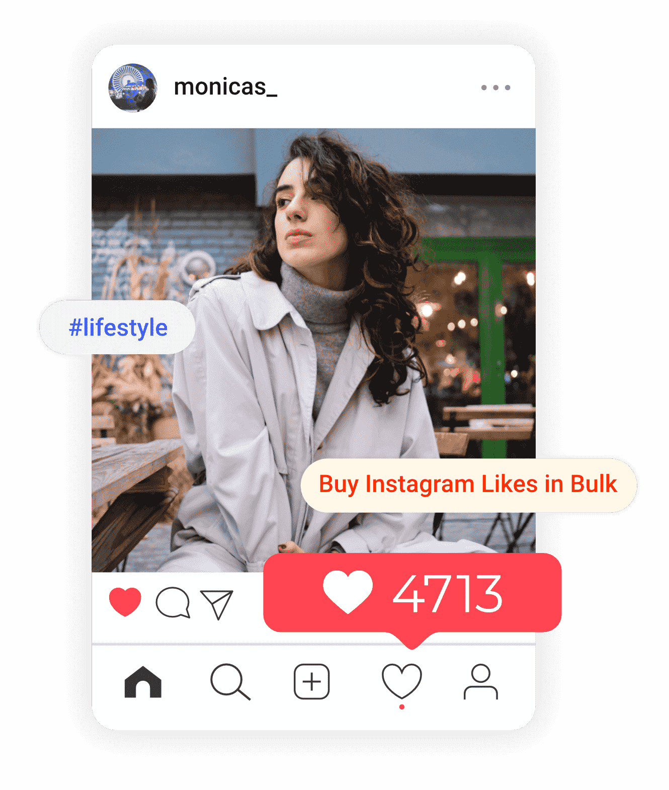 an image of monica s who recently purchased instagram likes from buysellshoutouts.com