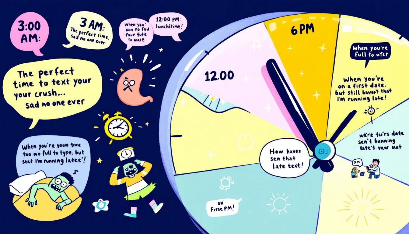 A clock highlighting various times, representing the importance of timing when messaging celebrities.