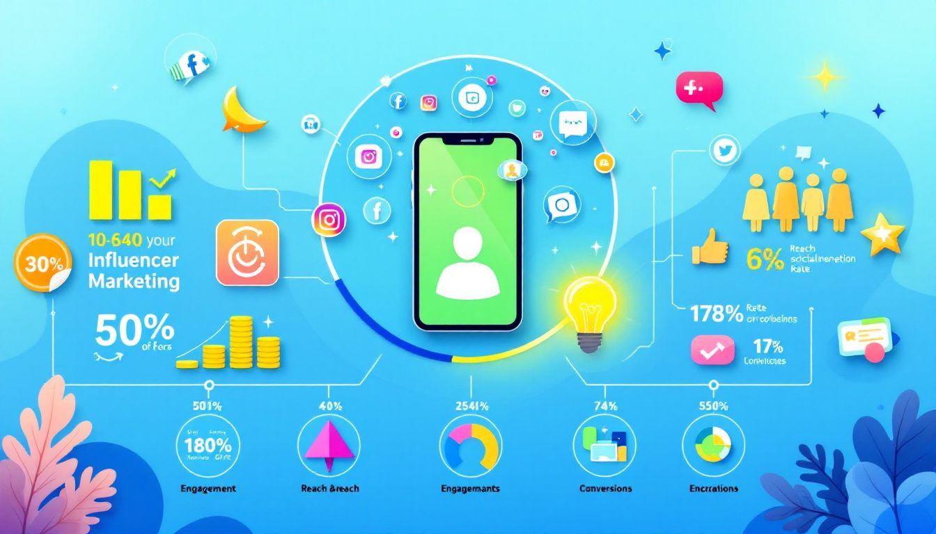 Collaboration with influencers on social media.