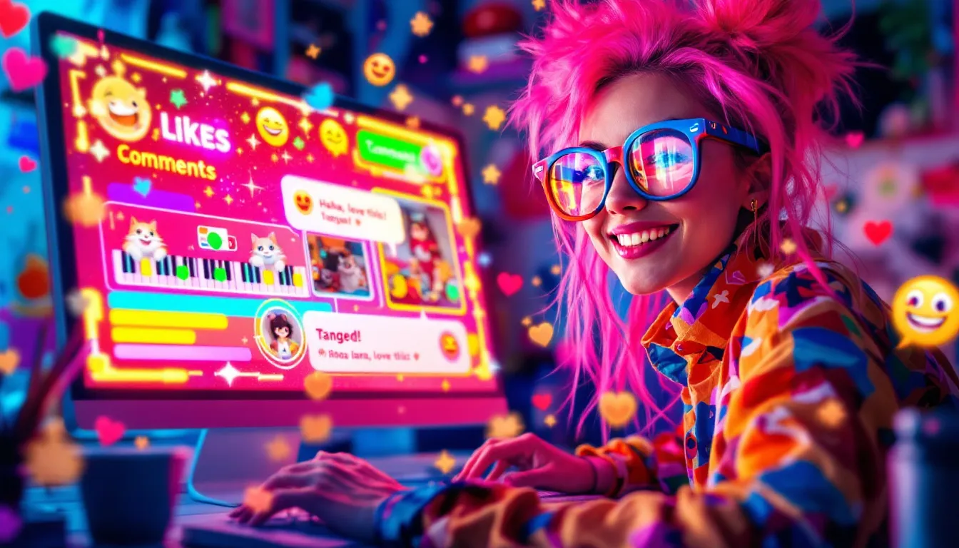 A person interacting with social media features, tagging posts and stories is How to Message a Celebrity on Instagram